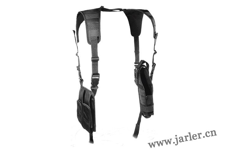 tactical-military equipment-military boot-military uniform-Leapers Adjustable LE Vertical Shoulder Holster, Black PVC, 63P22