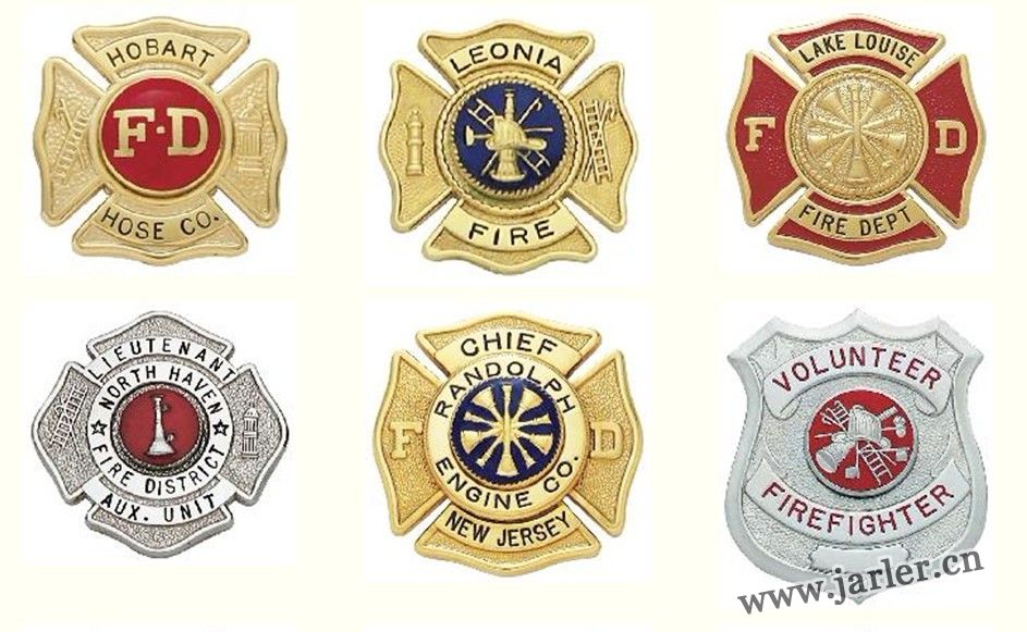 Custom Los Angeles Fire Department Gold Plated Coin Badge, 63M16