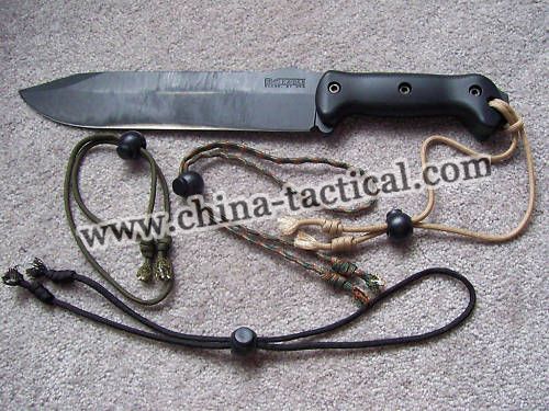 Schmuckatelli Classic Paracord Knife Lanyard Pewter Skull Bead-utility knife, 63A022