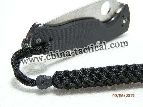 BLACK PARACORD KNIFE LANYARDS -knife lanyard-paracord lanyard-military -550 paracord-utility knife, 63A024
