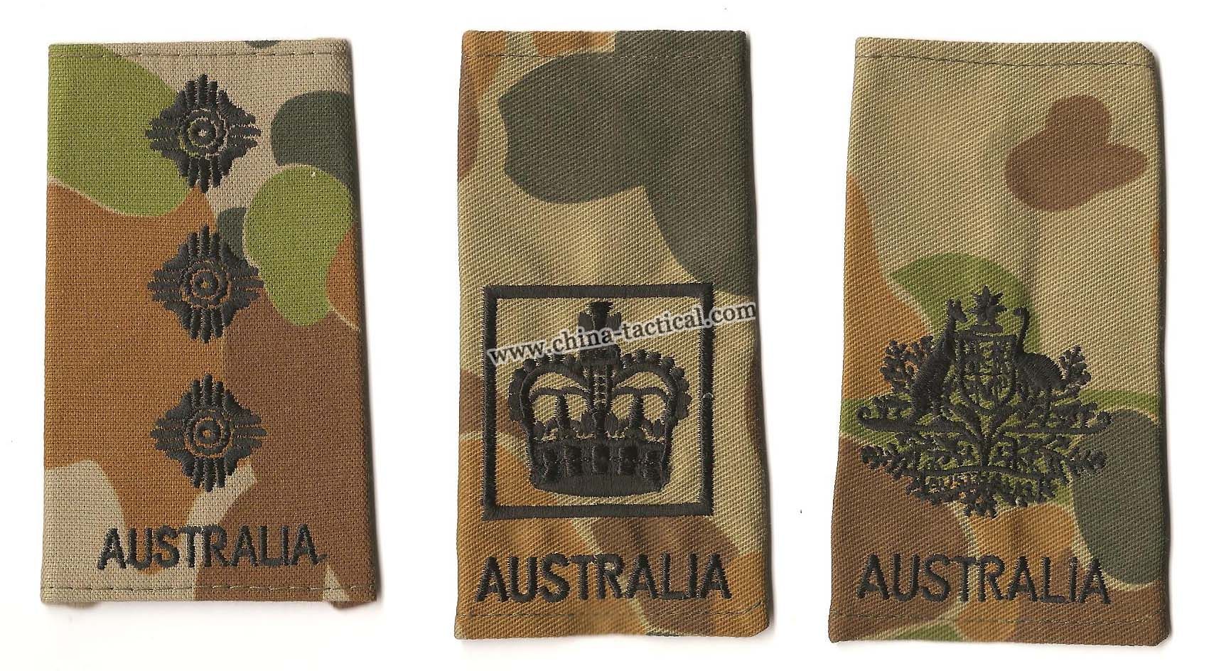 Australia camo rank slid-horse embroidery patches-strawberry embroidery iron on patches-army boots, 63A81