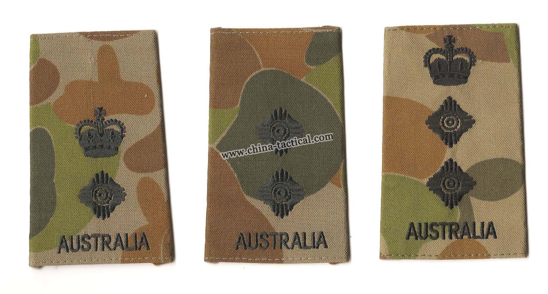 Australia camo rank slid-strawberry embroidery iron on patches-embroidery patch, 63A84