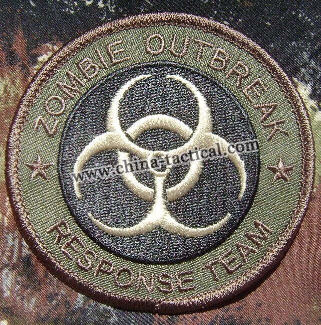 ZOMBIE HUNTER OUTBREAK RESPONSE TEAM BIOHAZARD ARMY MILSPEC FOREST VELCRO PATCH-embroidery patches-velcro patches, 63A98