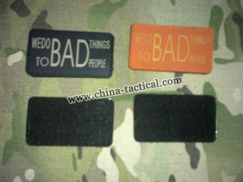 We do things to BAD people PVC patch-PVC patches-velcro patches, JL-P012