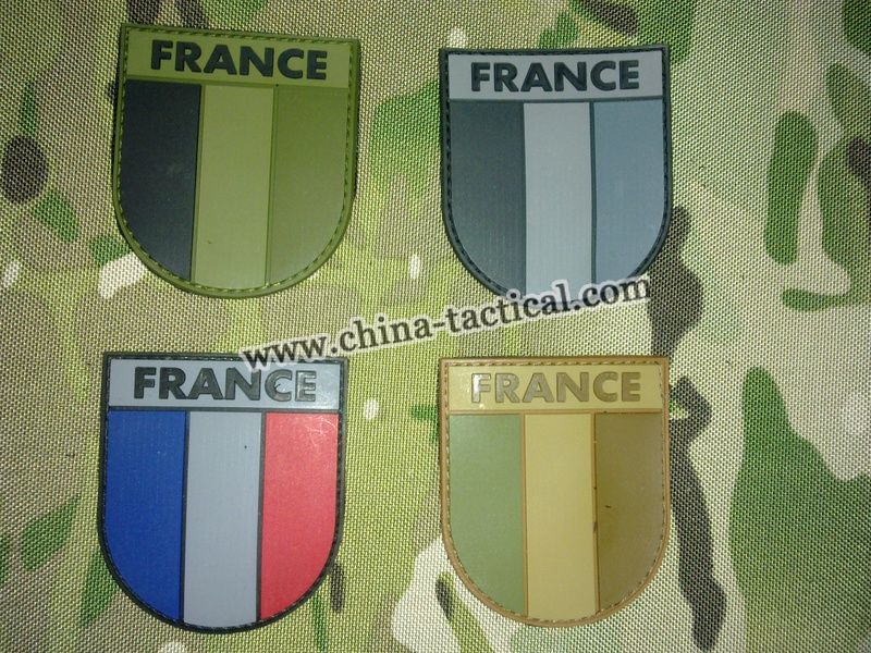 France  flag patch-Franch Flag patches-PVC patches-PVC velcro patches-Velcro patches-VELCRO BACKING, JL-P017