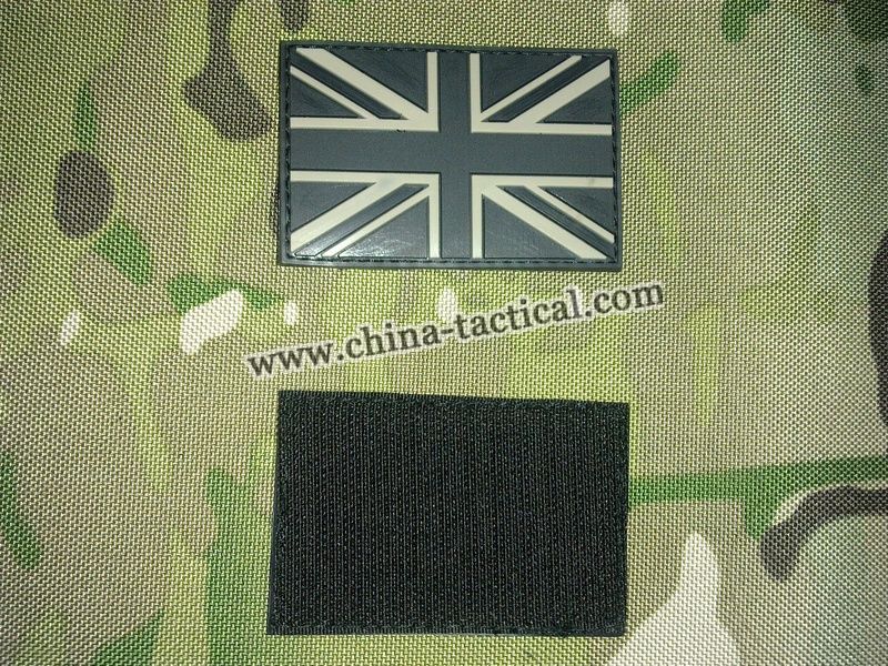 pvc rubber patch-velcro patches-UK flag patches-UK PVC Flag patch-Rubber patch-rubber patch velcro-Mil-spe patches-Union Jack flag patch, JL-P019