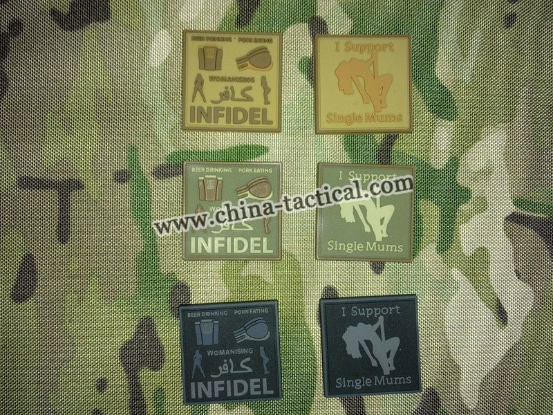zombie hunter patches-velcro patches-velcro backing-velcro-military patches-army-zombie-TAC-tactical patches-blood type patches-NO PEN-NKA-Flag patches-IR flag patches, JL-P024