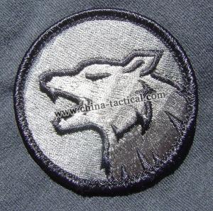 WOLF HEAD FIERCE DOG K9 MILITARY MORALE ISAF ARMY MILSPEC ACU DARK VELCRO PATCH-embroidery patches-velcro patches