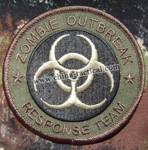 ZOMBIE HUNTER OUTBREAK RESPONSE TEAM BIOHAZARD ARMY MILSPEC FOREST VELCRO PATCH-embroidery patches-velcro patches