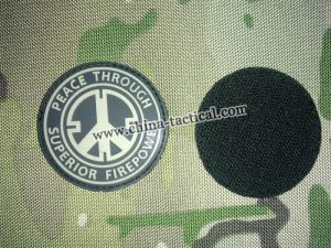 PEACE THROUGH SUPERIOR FIREPOWER patch 3D PVC TAd patch