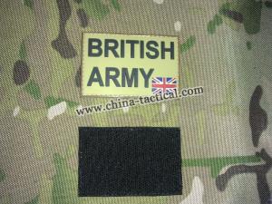 pvc rubber patch-velcro with pvc patch-Britsh army